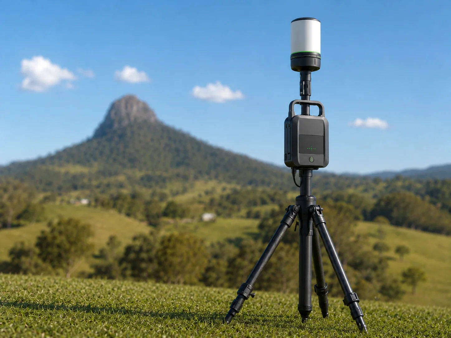 Wireless RTK Tower in the field