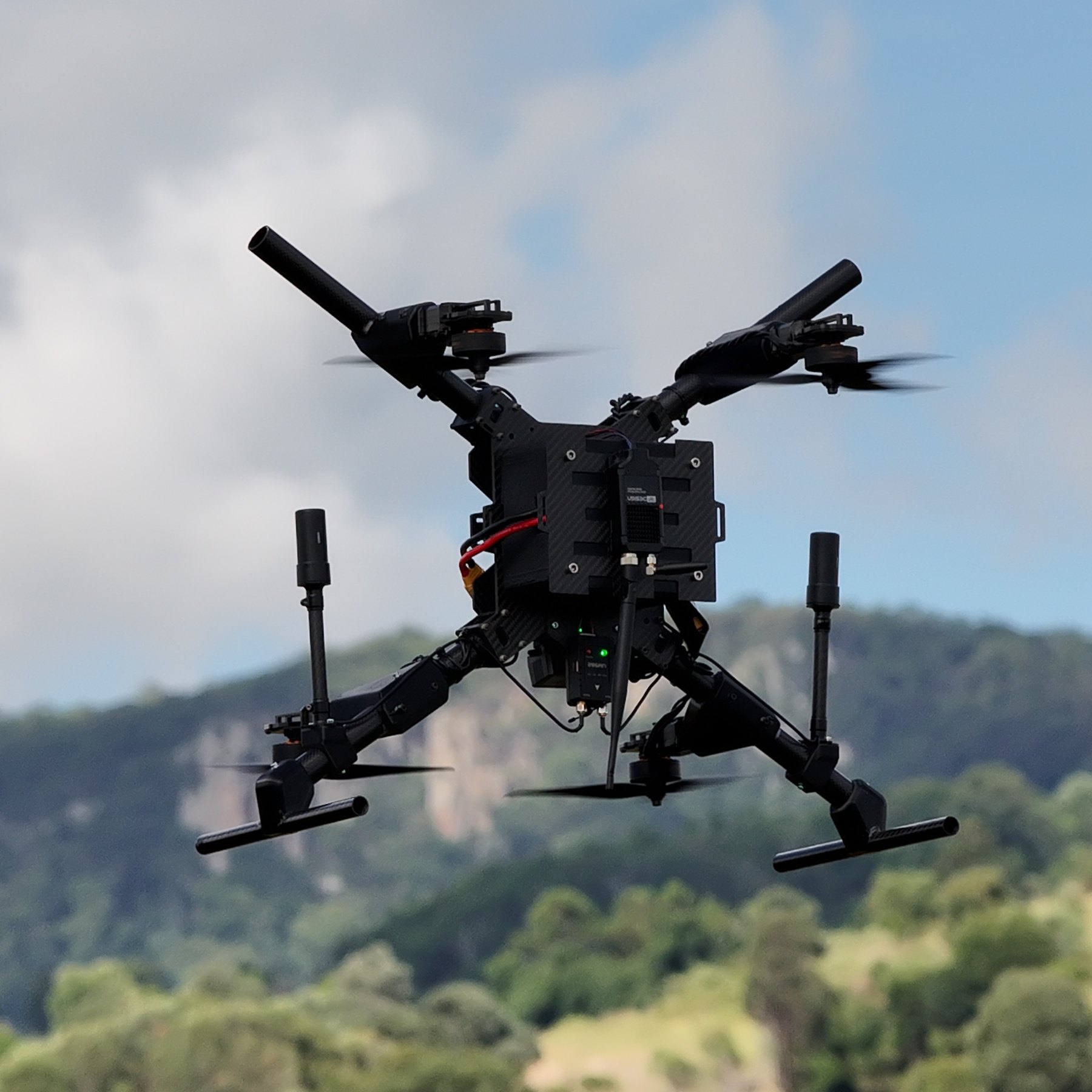 AeroX experimental airframe in flight